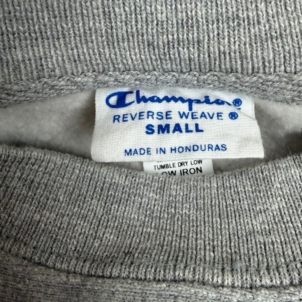 Champion Reverse Weave Hanover College Sweatshirt Gray Crewneck Small - Picture 5 of 5
